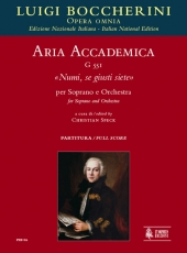 Aria accademica G 551 Numi, se giusti siete for Soprano and Orchestra - hier klicken