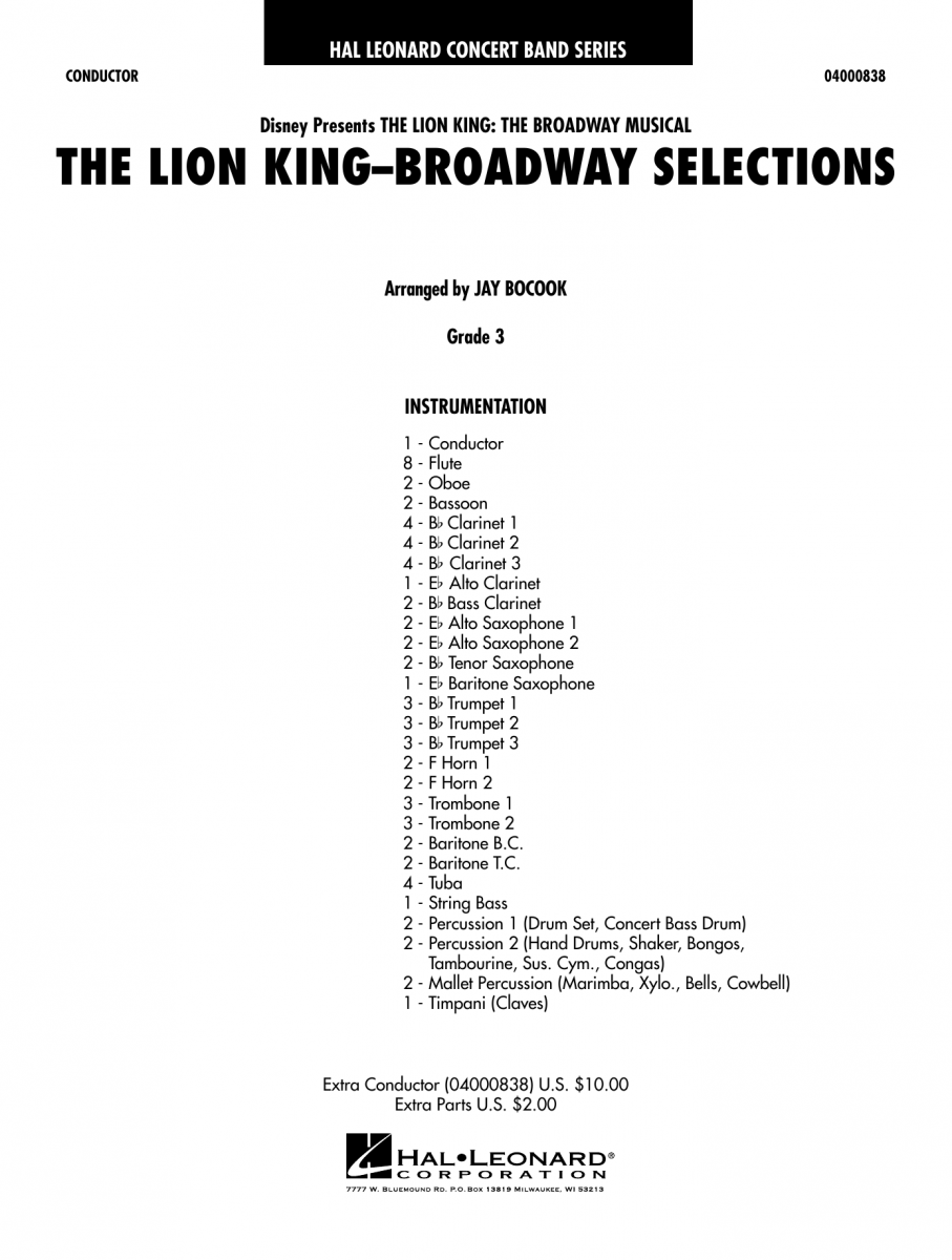 Lion King, The: Broadway Selections - hier klicken