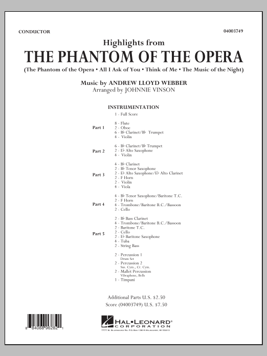 Highlights from 'The Phantom of the Opera' - hier klicken