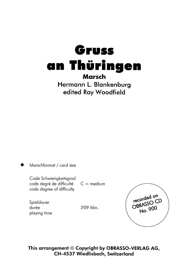 Gruss an Thringen (Salute To Thuringia) - hier klicken