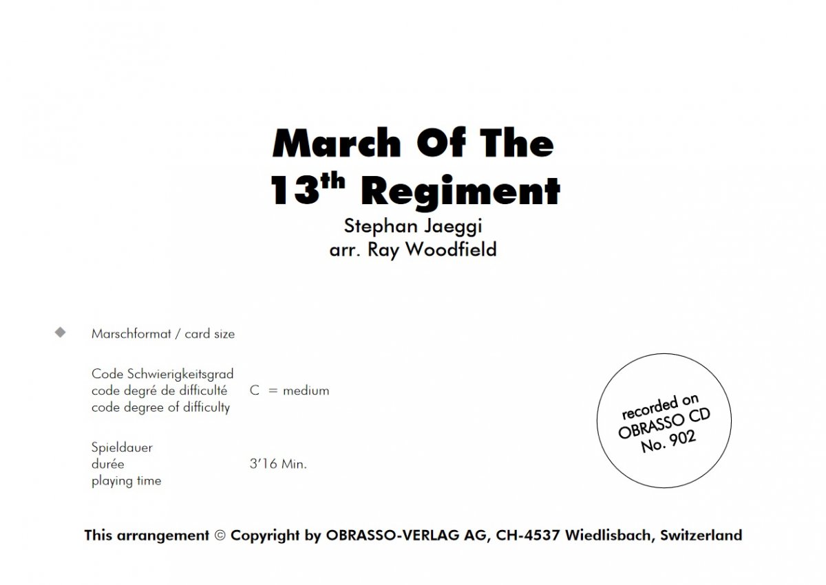 March of the 13th Regiment - hier klicken