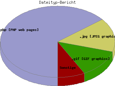 Dateityp-Bericht: Prozentsatz der Anfragen nach Dateityp.